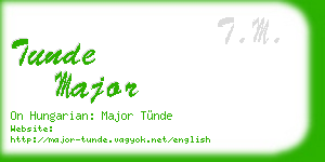 tunde major business card